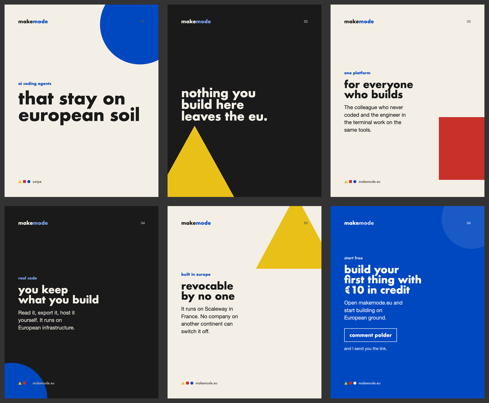 makemode.eu carousel, made by the four agents